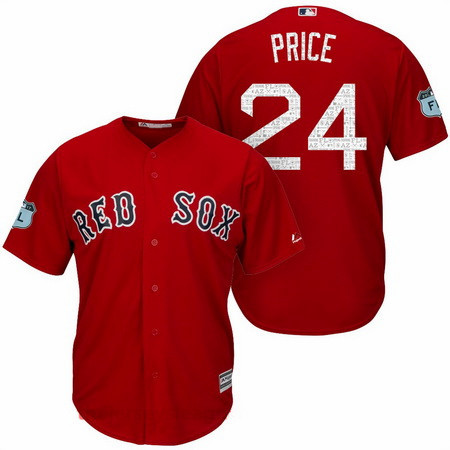 Men's Boston Red Sox #24 David Price Red 2017 Spring Training Stitched MLB Majestic Cool Base Jersey
