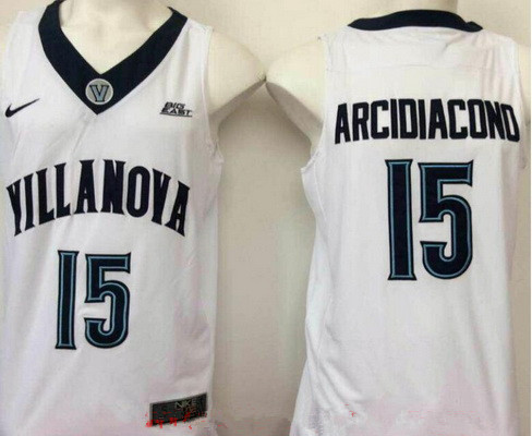 Men's Villanova Wildcats #15 Ryan Arcidiacono White College Basketball Nike Swingman Stitched NCAA Jersey