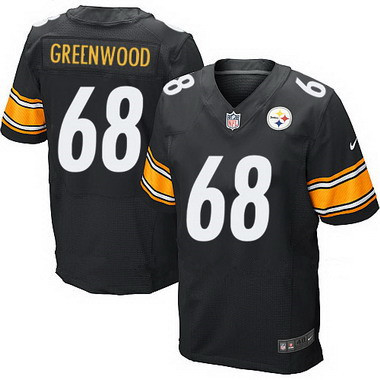 Men's Pittsburgh Steelers #68 L.C. Greenwood Black Retired Player NFL Nike Elite Jersey