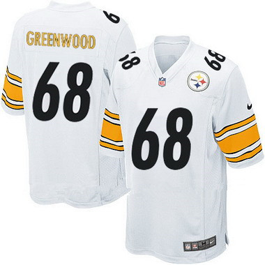 Men's Pittsburgh Steelers #68 L.C. Greenwood White Retired Player NFL Nike Elite Jersey