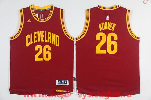 Men's Cleveland Cavaliers #26 Kyle Korver Red adidas Revolution 30 Swingman Stitched NBA Jersey