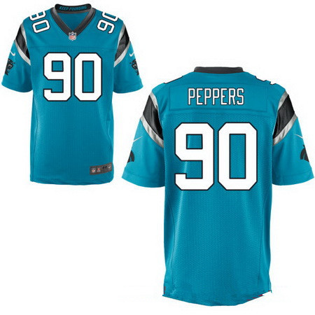 Men's Carolina Panthers #90 Julius Peppers Light Blue Alternate Stitched NFL Nike Elite Jersey