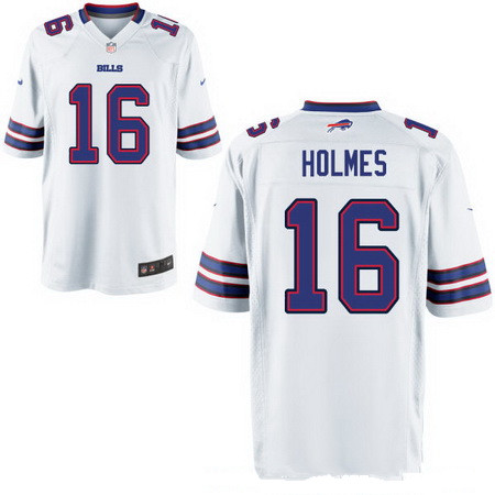 Men's Buffalo Bills #16 Andre Holmes White Road Stitched NFL Nike Elite Jersey