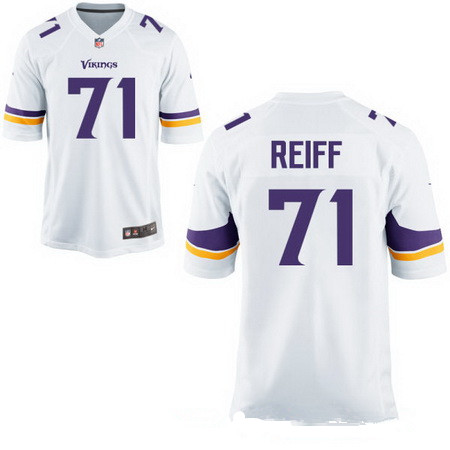 Men's Minnesota Vikings #71 Riley Reiff White Road Stitched NFL Nike Elite Jersey