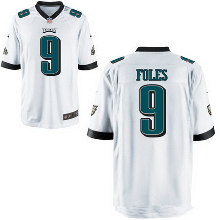 Men's Philadelphia Eagles #9 Nick Foles White Road Stitched NFL Nike Elite Jersey