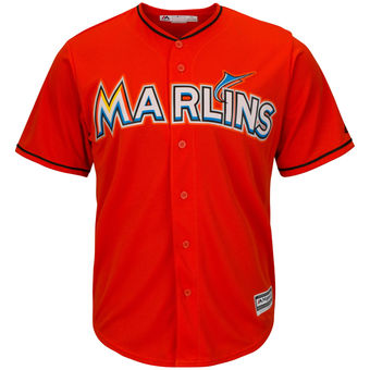Youth Miami Marlins Blank Orange Home Stitched MLB Majestic Cool Base Jersey