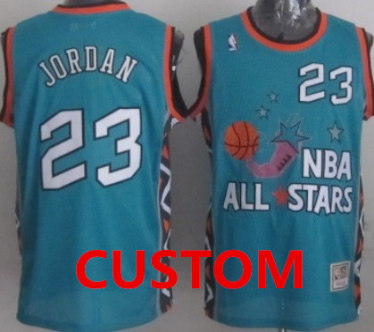 Custom NBA 1996 All-Star Green Swingman Throwback Jersey