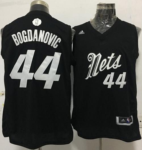 Men's Brooklyn Nets #44 Andrew Nicholson adidas Black 2016 Christmas Day Stitched NBA Swingman Jersey