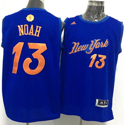 Men's New York Knicks #13 Joakim Noah adidas Royal Blue 2016 Christmas Day Stitched NBA Swingman Jersey
