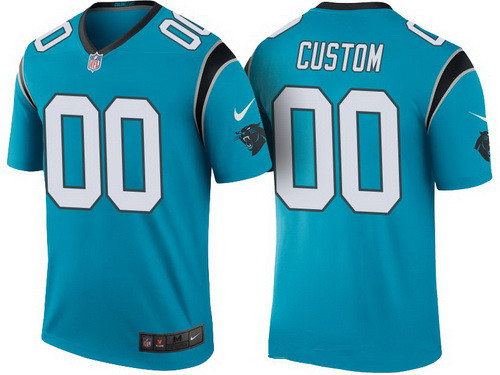 Men's Carolina Panthers Blue Custom Color Rush Legend NFL Nike Limited Jersey