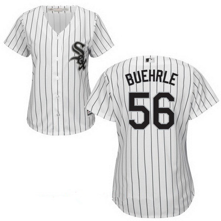 Women's Chicago White Sox #56 Mark Buehrle Retired White Home Stitched MLB Majestic Cool Base Jersey