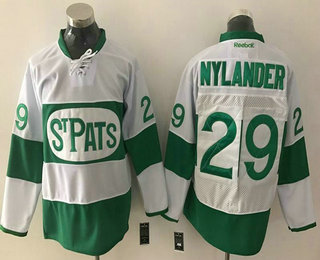 Men's Toronto Maple Leafs #29 William Nylander White 2017 St. Patrick's Day Green Stitched NHL Reebok Hockey Jersey