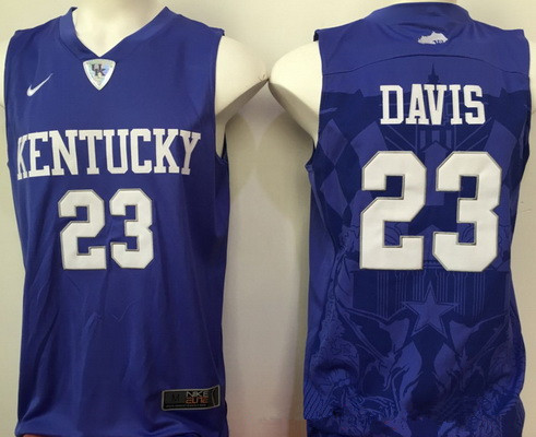 Men's Kentucky Wildcats #23 Anthony Davis Royal Blue College Basketball Stitched NCAA 2016 Nike Swingman Jersey