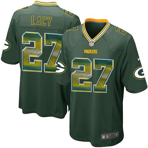 Nike Packers #27 Eddie Lacy Green Team Color Men's Stitched NFL Limited Strobe Jersey