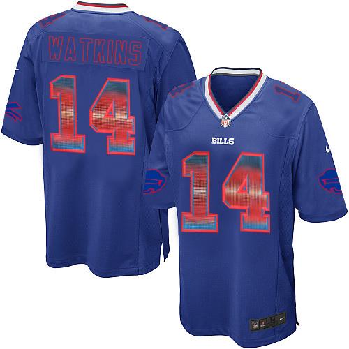 Nike Bills #14 Sammy Watkins Royal Blue Team Color Men's Stitched NFL Limited Strobe Jersey