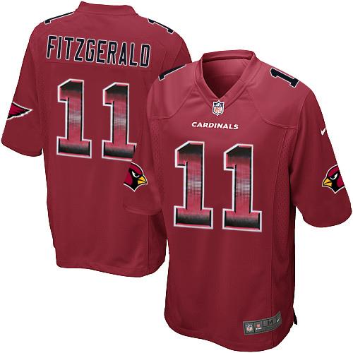 Nike Arizona Cardinals #11 Larry Fitzgerald Red Team Color Men's Stitched NFL Limited Strobe Jersey