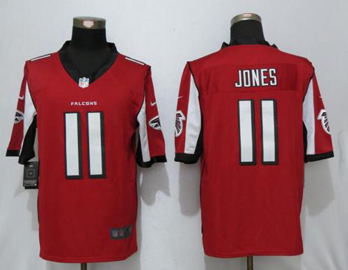 Nike Falcons #11 Julio Jones Red Team Color Men's Stitched NFL Limited Jersey