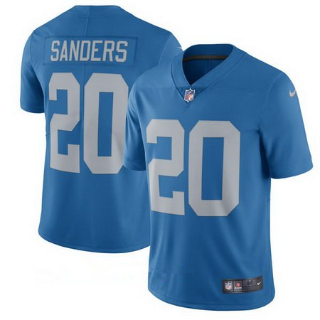 Men's Detroit Lions #20 Barry Sanders Nike Blue 2017 Throwback Retired Player Limited Jersey