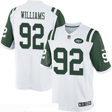 Men's New York Jets #92 Leonard Williams White Road Stitched NFL Nike Game Jersey