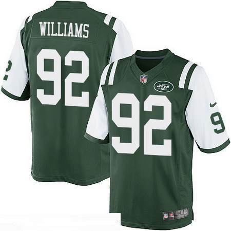 Men's New York Jets #92 Leonard Williams Green Team Color Stitched NFL Nike Game Jersey
