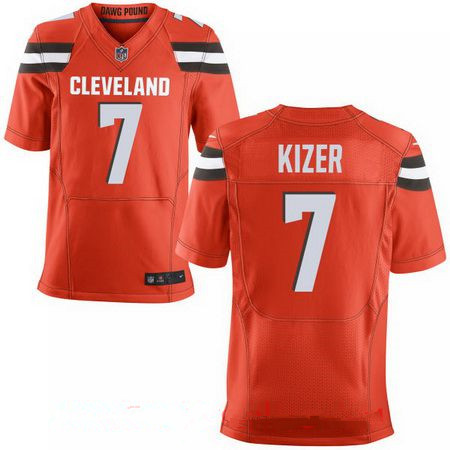 Men's 2017 NFL Draft Cleveland Browns #7 DeShone Kizer Orange Alternate Stitched NFL Nike Elite Jersey