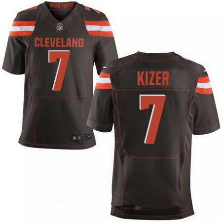 Men's 2017 NFL Draft Cleveland Browns #7 DeShone Kizer Brown Team Color Stitched NFL Nike Elite Jersey