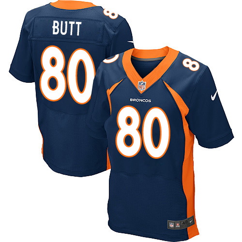 Nike Broncos #80 Jake Butt Navy Blue Alternate Men's Stitched NFL New Elite Jersey