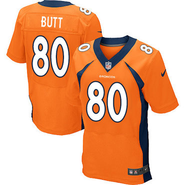 Nike Broncos #80 Jake Butt Orange Team Color Men's Stitched NFL New Elite Jersey