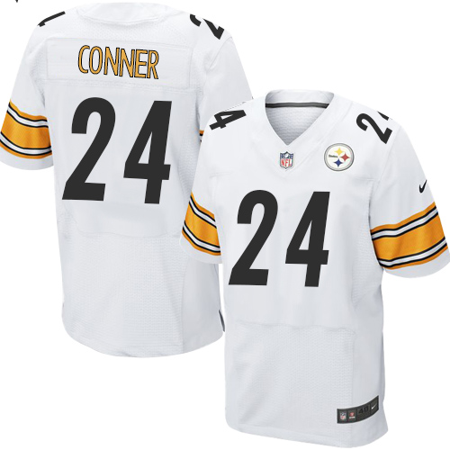 Nike Steelers #24 James Conner White Men's Stitched NFL Elite Jersey
