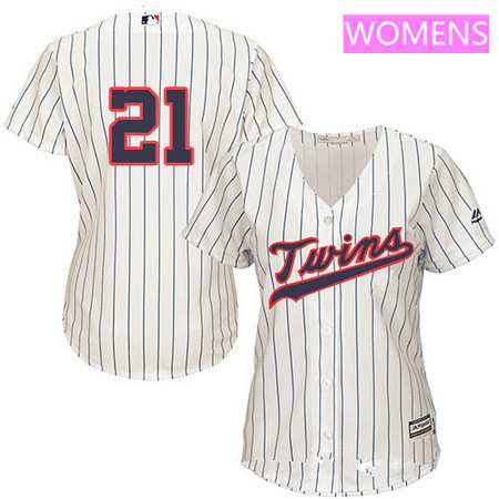 Women's Minnesota Twins #21 Jason Castro Cream Alternate Stitched MLB Majestic Cool Base Jersey