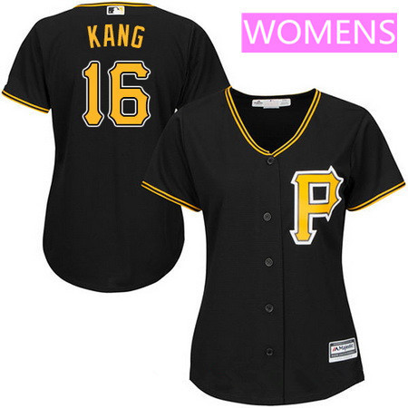Women's Pittsburgh Pirates #16 Jung-ho Kang Black Alternate Stitched MLB Majestic Cool Base Jersey
