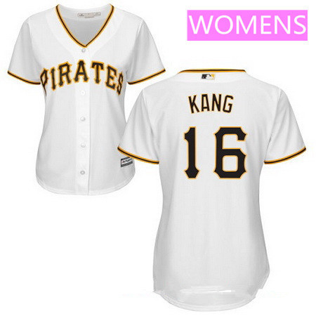 Women's Pittsburgh Pirates #16 Jung-ho Kang White Home Stitched MLB Majestic Cool Base Jersey