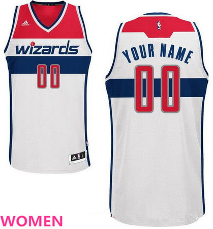 Women's Washington Wizards White Swingman Custom adidas Swingman Home Basketball Jersey