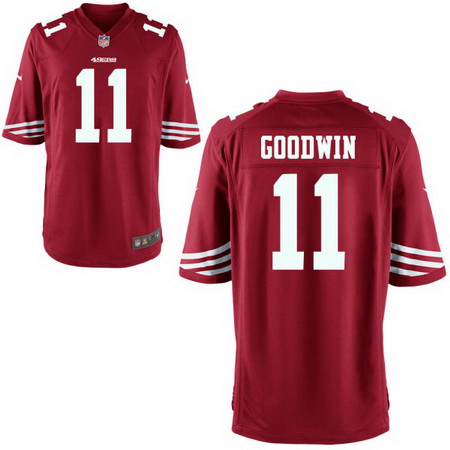 Men's San Francisco 49ers #11 Marquise Goodwin Scarlet Red Team Color Stitched NFL Nike Game Jersey