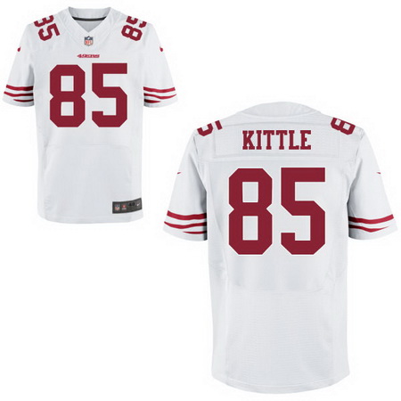 Men's 2017 NFL Draft San Francisco 49ers #85 George Kittle White Road Stitched NFL Nike Elite Jersey