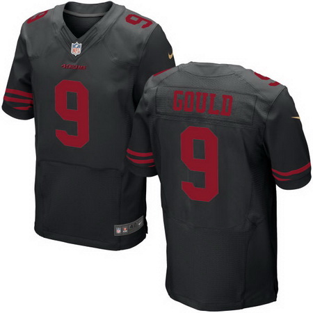 Men's San Francisco 49ers #9 Robbie Gould Black Alternate Stitched NFL Nike Elite Jersey