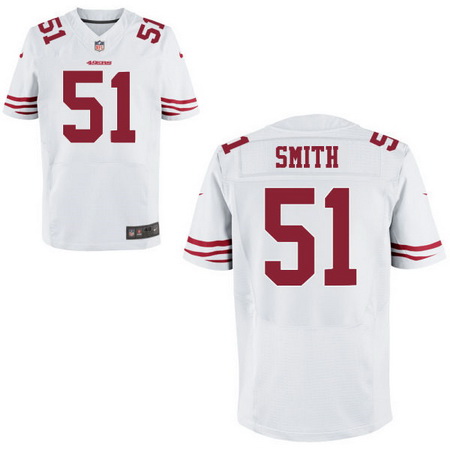 Men's San Francisco 49ers #51 Malcolm Smith White Road Stitched NFL Nike Elite Jersey
