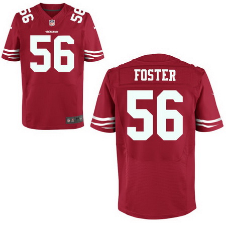 Men's 2017 NFL Draft San Francisco 49ers #56 Reuben Foster Scarlet Red Team Color Stitched NFL Nike Elite Jersey