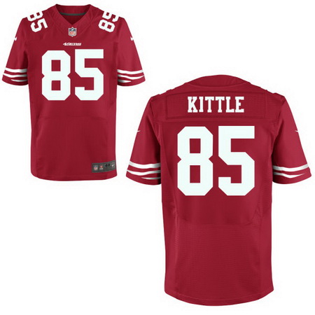 Men's 2017 NFL Draft San Francisco 49ers #85 George Kittle Scarlet Red Team Color Stitched NFL Nike Elite Jersey