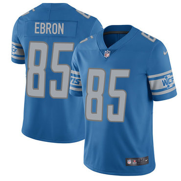 Nike Lions #85 Eric Ebron Blue Team Color Men's Stitched NFL Limited Jersey