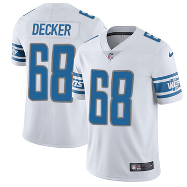 Nike Lions #68 Taylor Decker White Men's Stitched NFL Limited Jersey