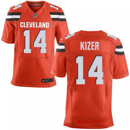 Men's 2017 NFL Draft Cleveland Browns #14 DeShone Kizer Orange Alternate Stitched NFL Nike Elite Jersey
