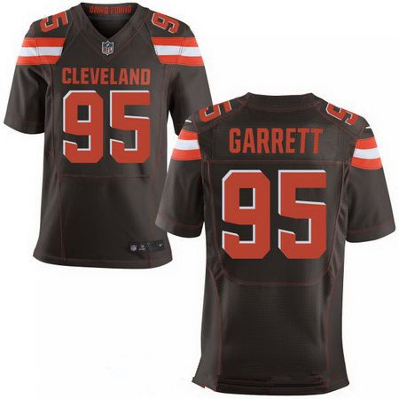 Men's 2017 NFL Draft Cleveland Browns #95 Myles Garrett Brown Team Color Stitched NFL Nike Elite Jersey