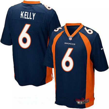 Men's 2017 NFL Draft Denver Broncos #6 Chad Kelly Navy Blue Alternate Stitched NFL Nike Elite Jersey