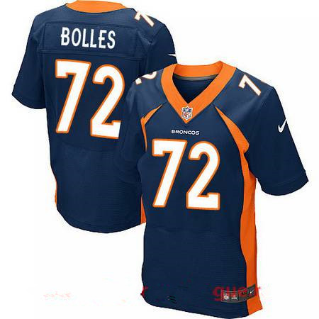 Men's 2017 NFL Draft Denver Broncos #72 Garett Bolles Navy Blue Alternate Stitched NFL Nike Elite Jersey