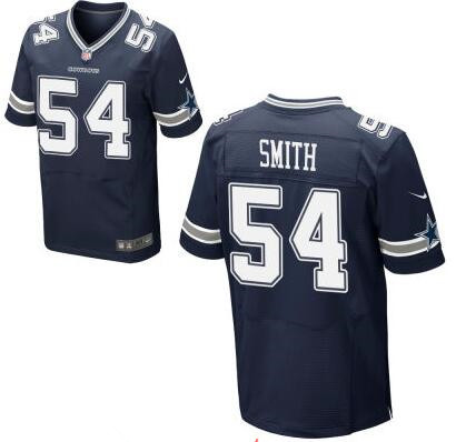 Men's Dallas Cowboys #54 Jaylon Smith Navy Blue Team Color Stitched NFL Nike Elite Jersey