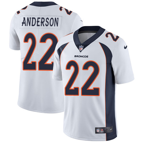 Nike Denver Broncos #22 C.J. Anderson White Men's Stitched NFL Vapor Untouchable Limited Jersey