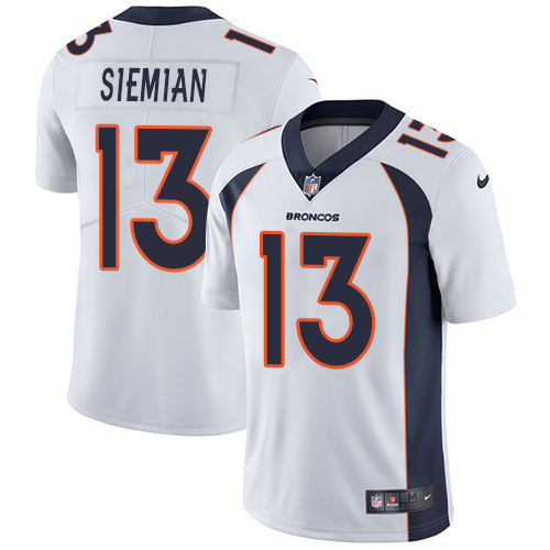 Nike Denver Broncos #13 Trevor Siemian White Men's Stitched NFL Vapor Untouchable Limited Jersey