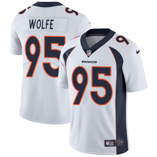Nike Denver Broncos #95 Derek Wolfe White Men's Stitched NFL Vapor Untouchable Limited Jersey