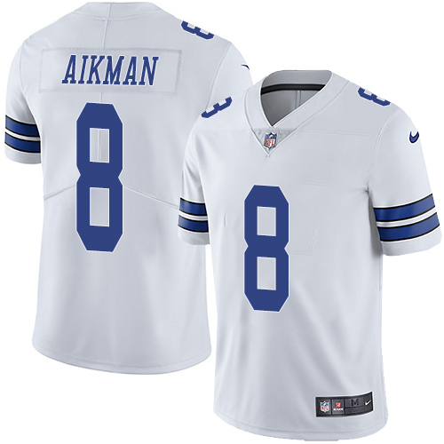 Nike Dallas Cowboys #8 Troy Aikman White Men's Stitched NFL Vapor Untouchable Limited Jersey